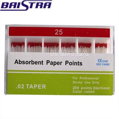 Dental 0.02 Taper 25# Absorbent Paper Points for Sale