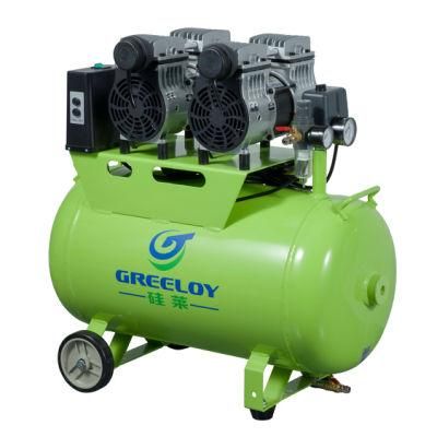 Oil Free Silent Piston Air Compressor for Dental Hospital 1200W 60L