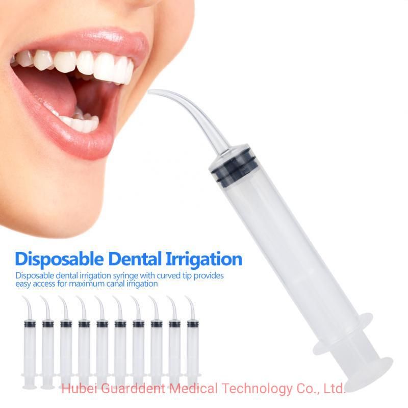 Tandheelkundige Irrigatiespuit 12cc Curved Dental Irrigation Syringe with/Without Scale