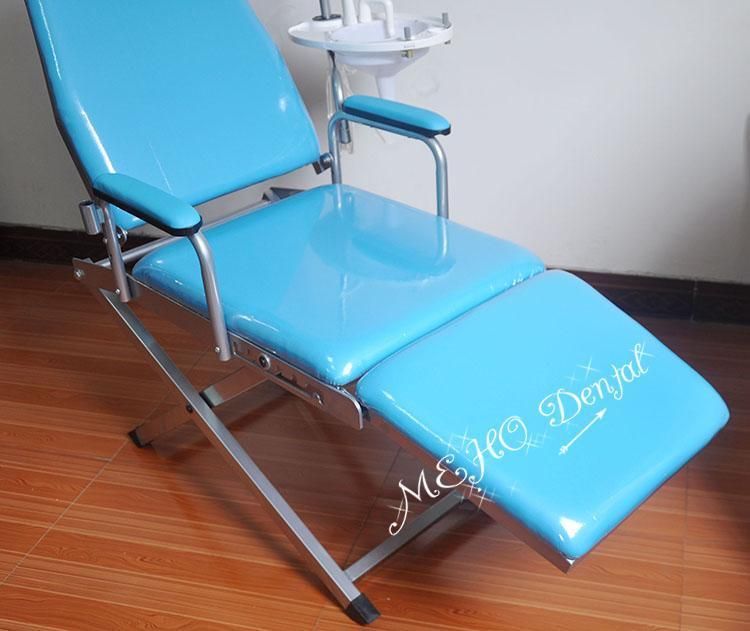 Portable Dental Mobile Folding Chair Unit+LED Surgical Light Lamp+Waste Basin