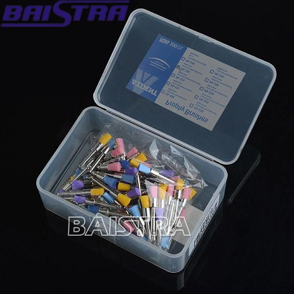 100PCS/Box Nylon Colorful Flat Type Dental Prophy Brushes Pb-330