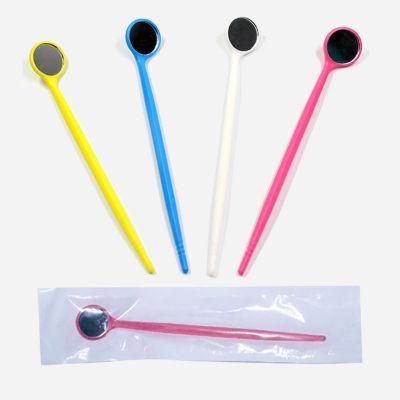 Individual Package Colorful Colored Large Mini Anti-Fog Plastic Dental Mirror