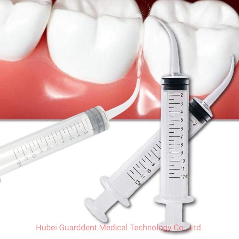 Tandheelkundige Irrigatiespuit 12cc Curved Dental Irrigation Syringe with/Without Scale