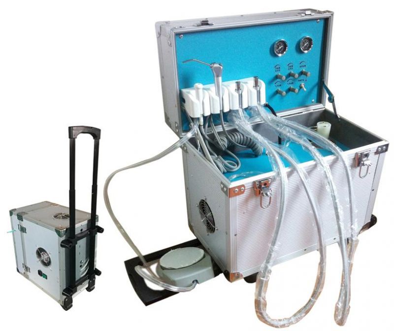 Econormical Portable Dental Unit with The Air Compressor China Manufacture