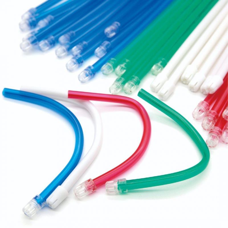 Colorful Tip/Clear Body Disposable Dental Saliva Ejectors