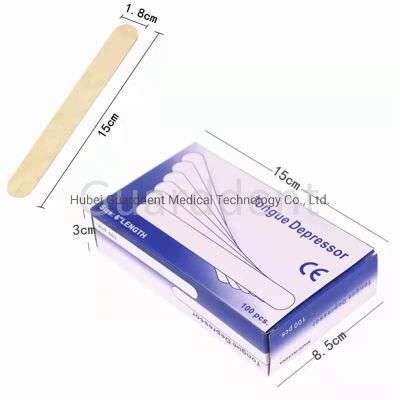 High Quality Level a Disposable Adult/Child/Infant Tongue Depressor Non Sterile or Sterile Wooden Natural Smell Tongue Depressor
