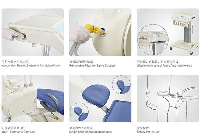 Complete Low Mounted Electric Treatment Machine Dental Chair Unit