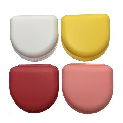 Colorful Plastic Orthodontic Dental Mouth Guard Retainer Storage Case for Safe