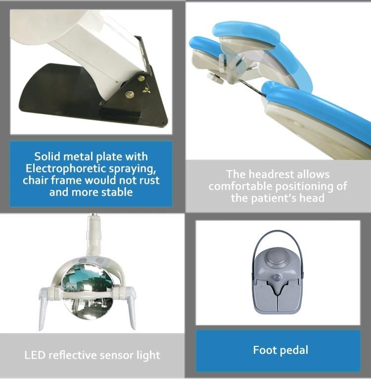 Factory Manufactured Promotion Dental Unit Chair with LED Light