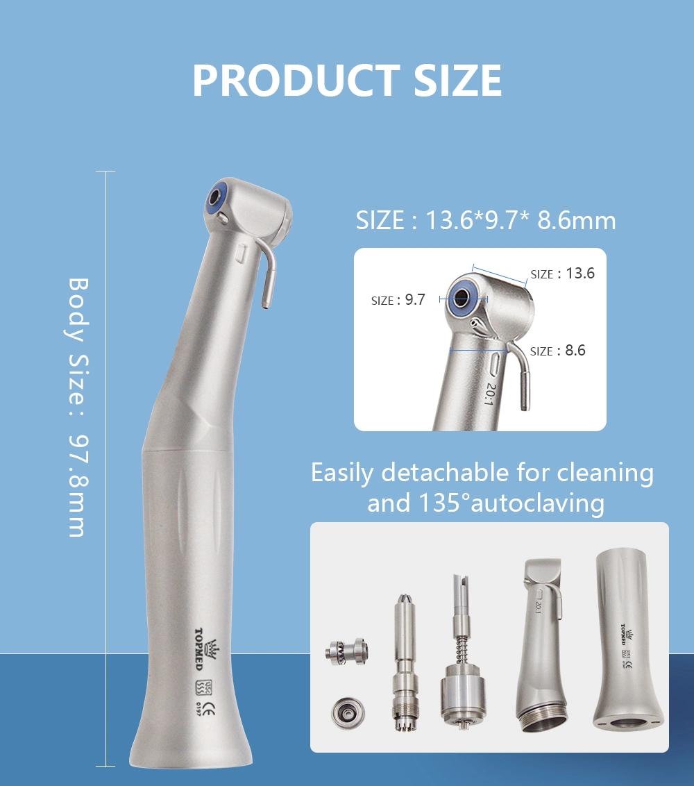 Durable 20: 1 Implant Contra Angle Dental High Speed Handpiece Without LED