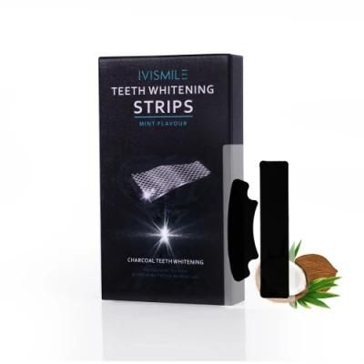 Ivismile Best Selling Newest 14 Pouches Teeth Whitening Charcoal Strips Private Label