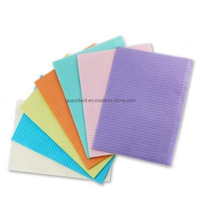 Dental Bibs Factory Direct Supply Disposable Waterproof Fabric Dental Bibs 2 Ply Paper 1 Ply Poly