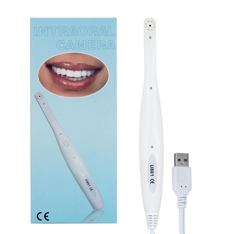 White Color Dentist Best FHD Wired Dental Oral Camera with 8 Bright LEDs