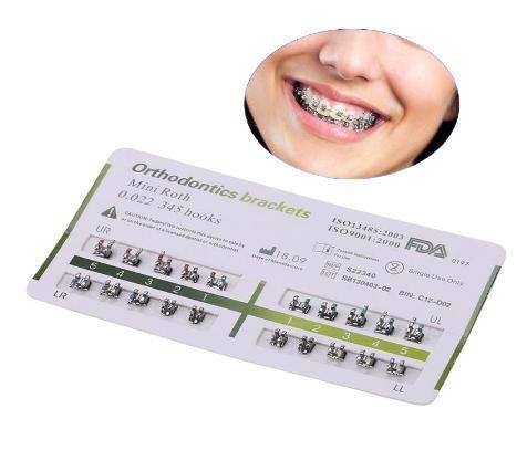 Standard Edgewise Mbt Roth Dental Metal Orthodontic Brackets