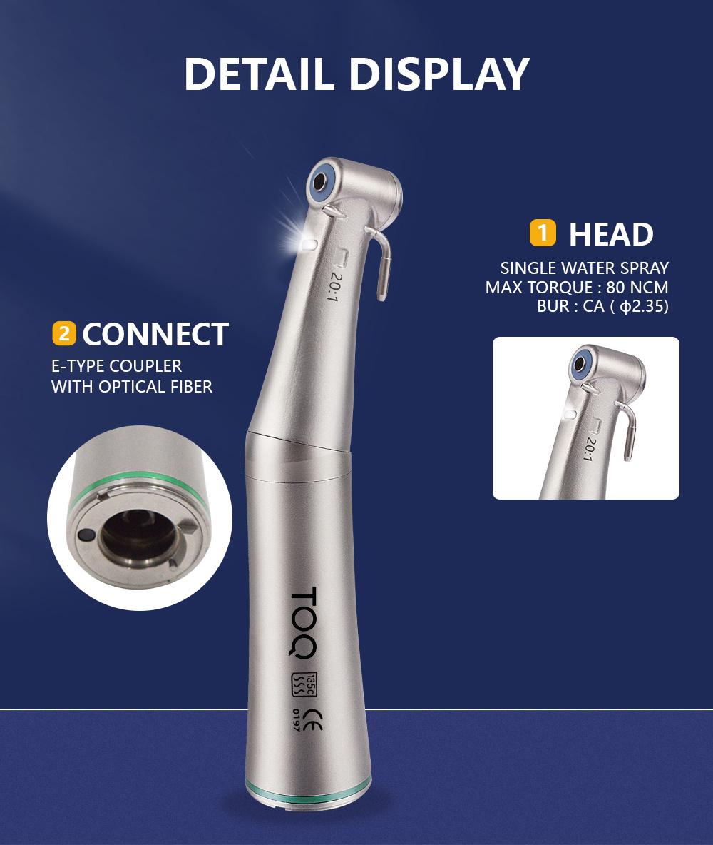 Dental Equipment 20: 1 Implant Fiber Optic Contra Angle Handpiece