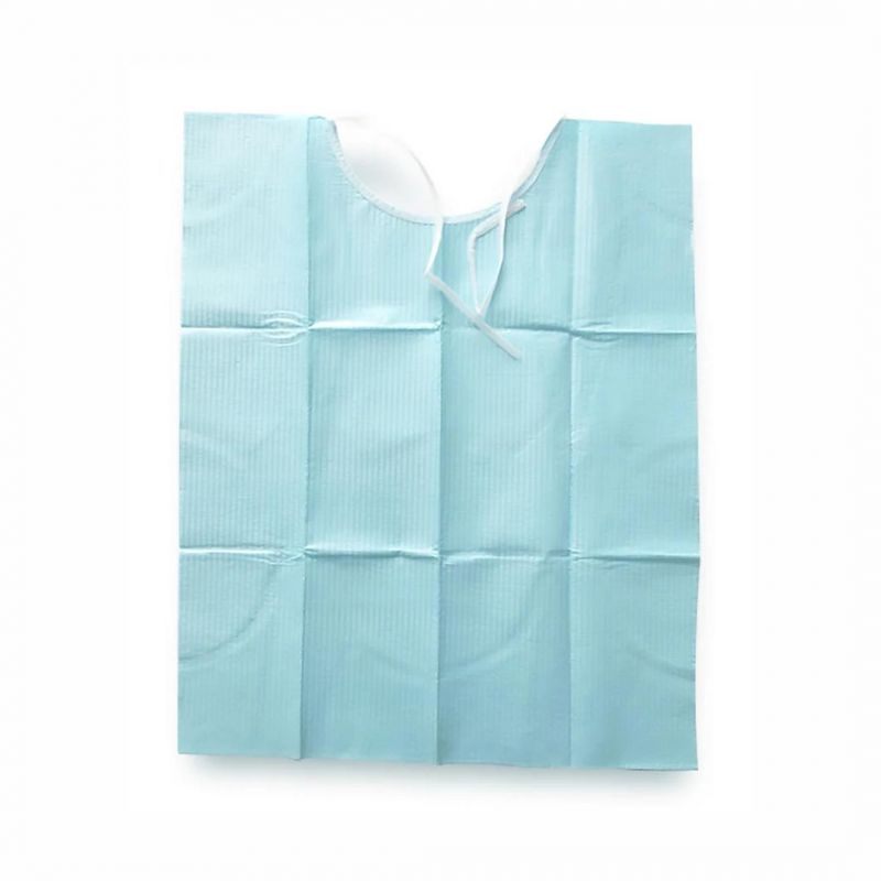 Disposable 3 Ply Patient Medical Apron Colorful Waterproof Dental Bib