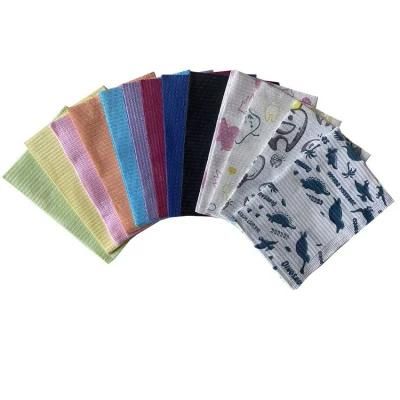 Dental Consumables Bibs Colorful High Quality 3 Layers Dental Printed Bibs for Patient