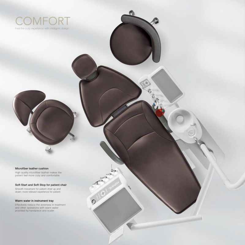 Luxury Microfiber Leather Seat High Quality Dental Unit Chair