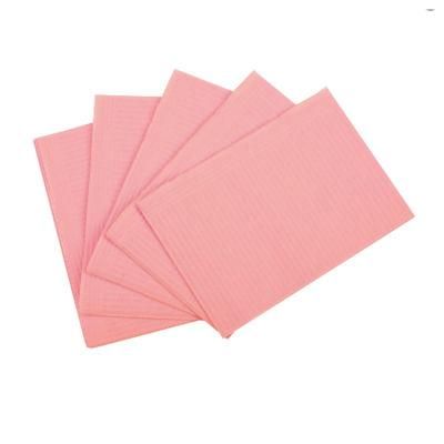 500PCS Teeth Whitening 3ply Waterproof Apron Disposable Pink Dental Bib