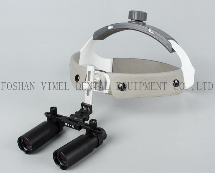 6.0X Medical Binocular Kepler Dental Loupe Surgical Examination Magnifier Headlamp