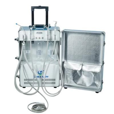 Portable Dental Unit with Compressor Mobile Dental Unit Gu-P 204