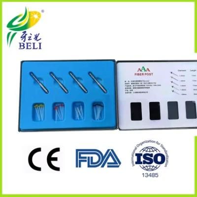 Dental Instrument Fiber Post Drills Discolour Glass Composite Post Assorted Size 4 PCS Per Pack