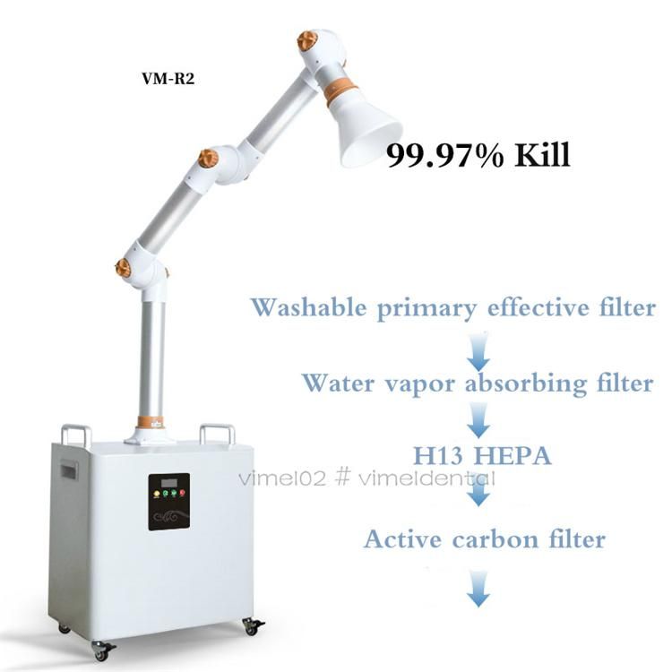 Dental Medical Air Purifier Extrator Oral Surgical Aerosol Suction Machine External UVC Disinfection System