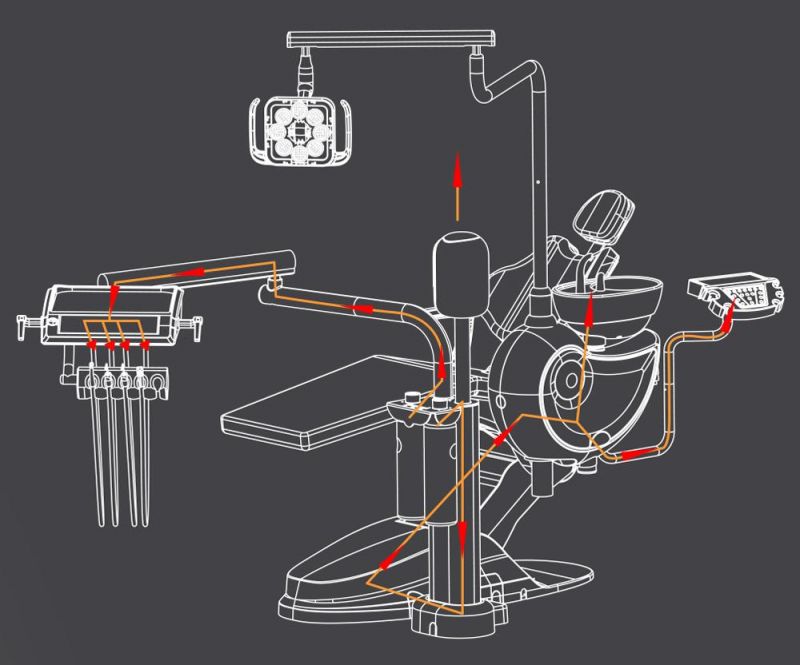 Dental Self-Dinsinfection Chair Unit Dental Clinic Medical Equipment Patient Treatment Chair