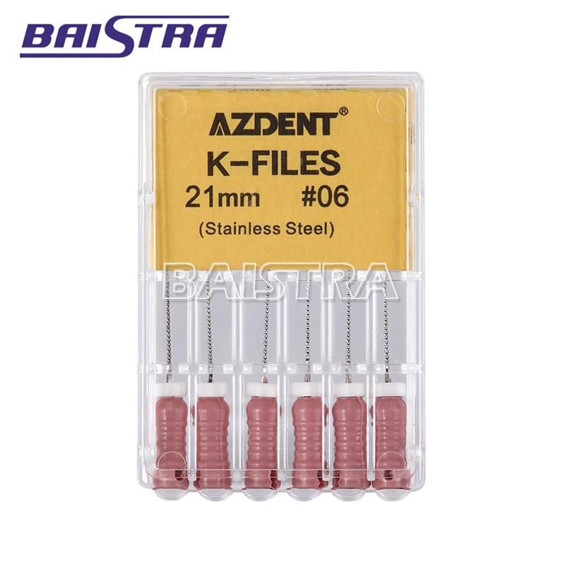 Azdent Hot Selling Dental Stainless Steel K Files 10# 21mm