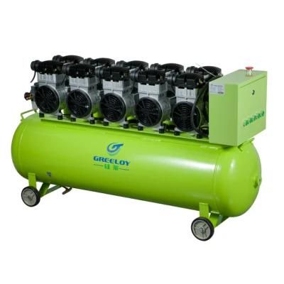 6000W 8HP AC Dental Portable High Pressure Piston Silent Oil Free Air Compressor for Dental Lad