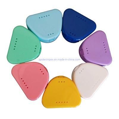 Assorted Color Dental Retainer Braces Storage Aligner Case with Holes