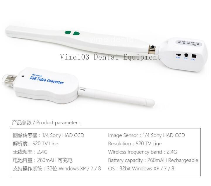 Dental Wireless Intra Oral Camera USB 4mega Pixels Sony 1/4CCD