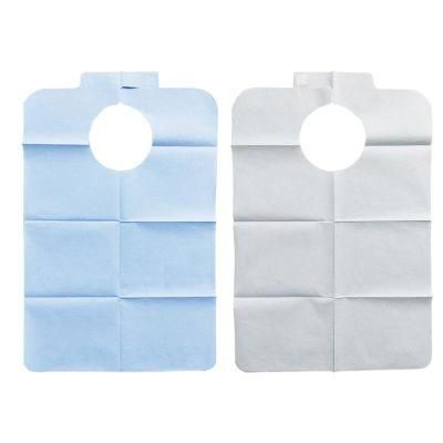 Wholesale Surgical Consumable Apron Patient Bibs Blue Waterproof Medical Dental Apron Disposable