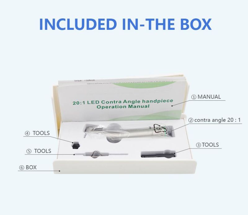 Dental Equipment Detachable 20: 1 Implant Fiber Optic Contra Angle Handpiece