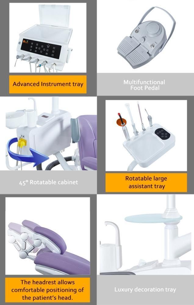 The Dentist Used Top Mounted Dental Unit Chair with Compressor