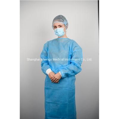 PP Disposable Isolation Gown Non Sterile with Knitted Cuffs