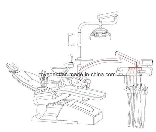 Medical Supply Dental Chair with LED Operation Lamp