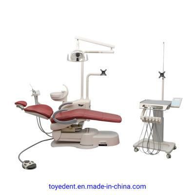 European Style Dental Treatment Unit Leather Electronic Dental Chair