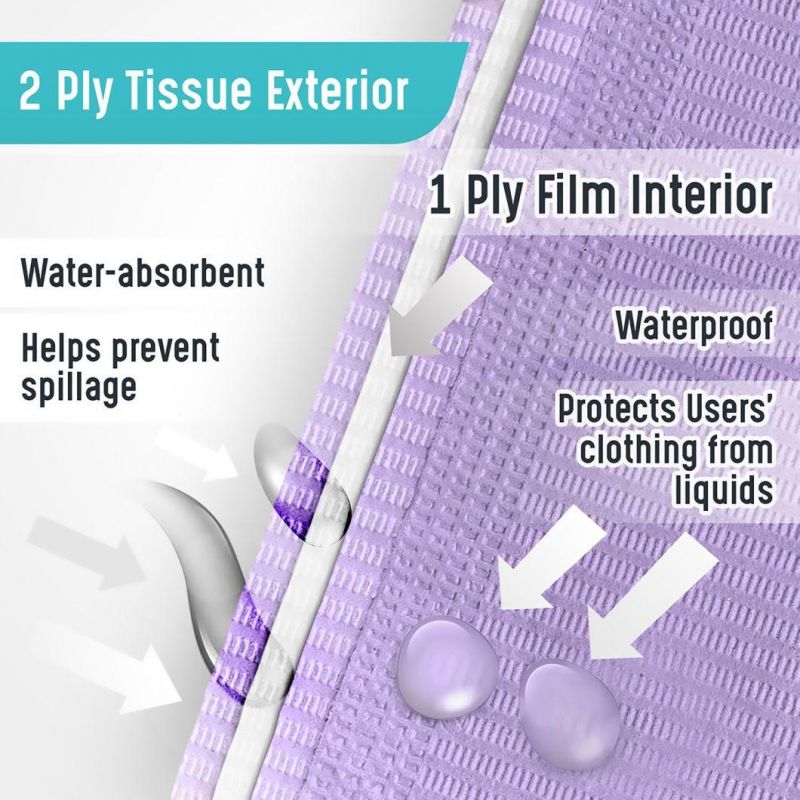 Disposable 3-Ply Patient Medical Consumable Disposable Dental Bibs