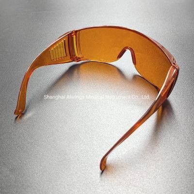 Orange Dental UV Protective Safety Glasses with Fixed Legs