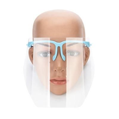 Reusable Protective Anti-Fog Anti-Scratch Eye Rack Face Shield with Frame