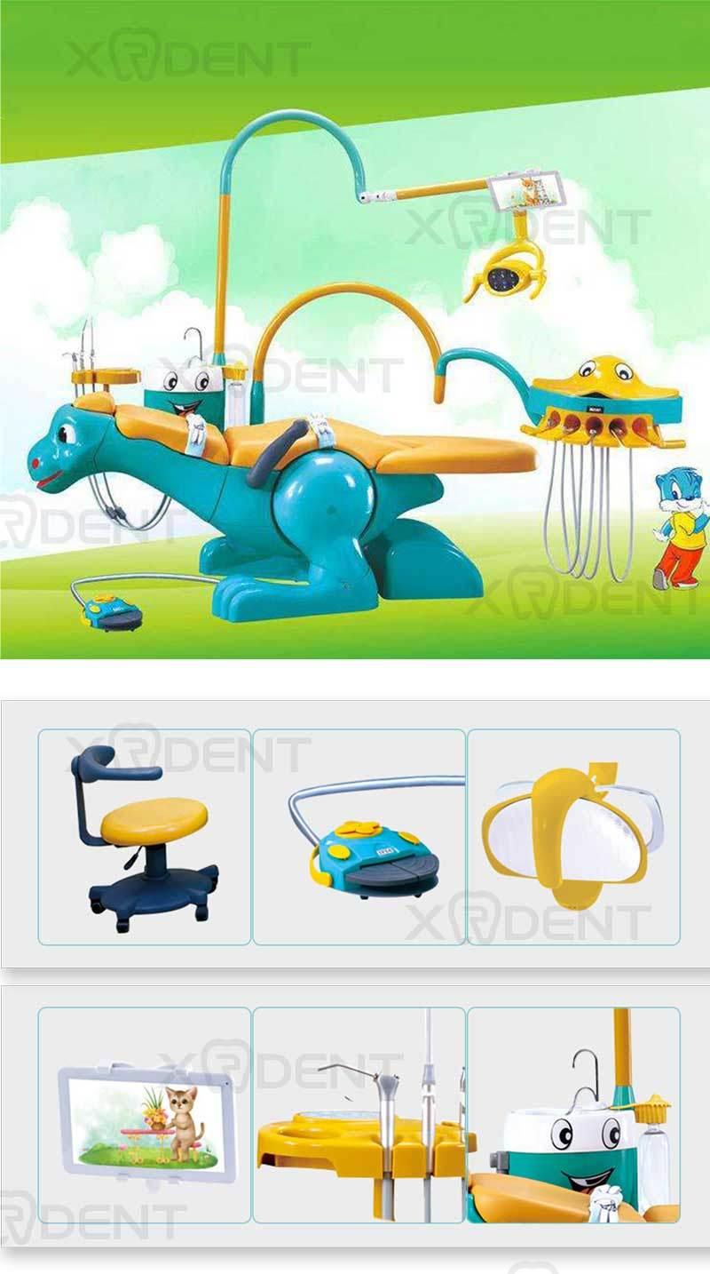 Cute Cartoon Blue Cat, Dental Children′s Treatment Chair