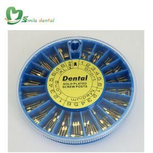 120PCS Dental Gold Plated Screw Posts Cross Head