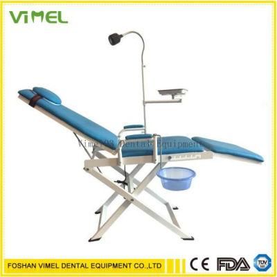 Dental Chair Unit Mobile Patient Chair with Operating Light Blue