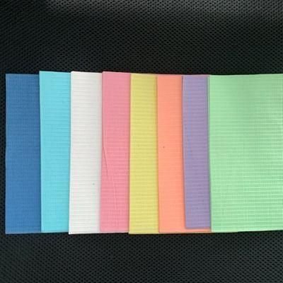 Disposable Waterproof Colored 33X45cm Dental Tissue Dental Bibs