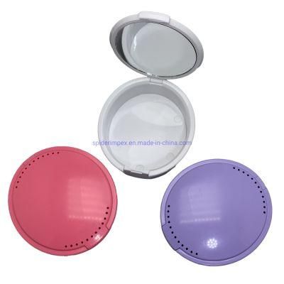 Hot Selling Round Shape Dental Retainer Case with Mirror