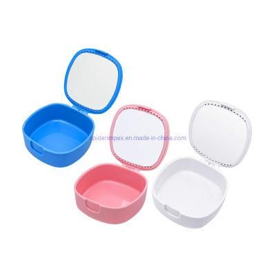 Custom Logo Square Orthodontic Mouth Gaurd Retainer Box with Mirror