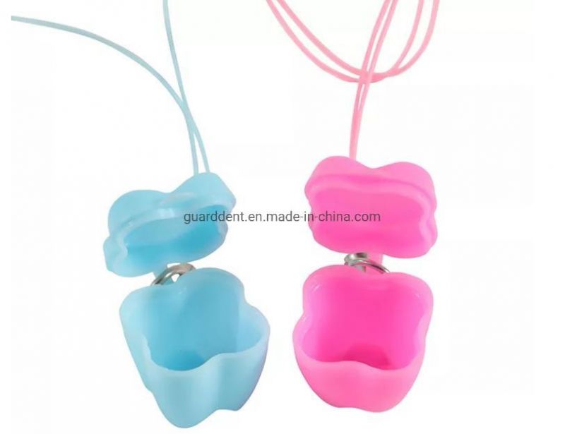 Primary Teeth Box Baby Teeth Plastic Denture Box with String