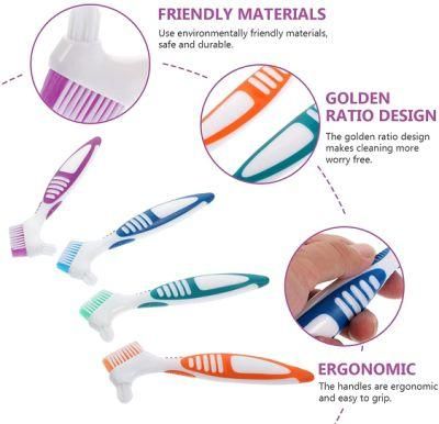 False Tooth Cleaner Denture Brush Cleaning