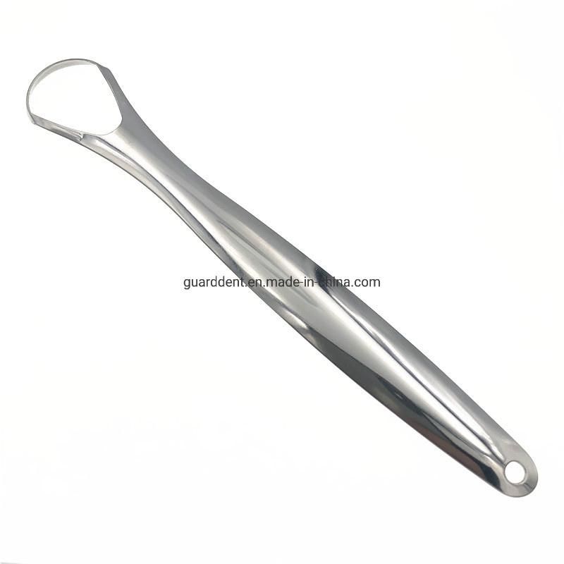 Zero Waste Hygienic Non-Synthetic Grip Stainless Steel Tongue Cleaner Scraper